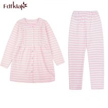 Fdfklak-survêtement pour femme enceinte | Rayé en coton, ensemble de maternité, vêtements de maternité amples, soins infirmiers, grossesse, printemps-automne