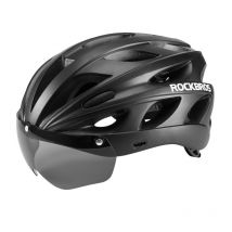 ROCKBROS – casques de vélo moulés intégralement, lunettes magnétiques ultralégères, vtt, cyclisme sur route, avec lunettes 57-62 CM