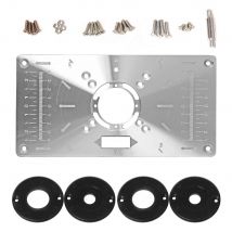 Machine de découpage du bois plaque d'insertion en aluminium pour bancs de travail du bois routeur plaque de Table pour RT0700C avec 4 anneaux