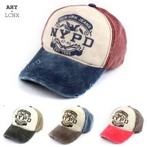 casquette de baseball lettre imprimé Style NYPD ajusté chapeau Couple casquette décontractée panneau lavage vintage casquette pour hommes femmes casquette