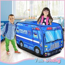 Tente de jeu pour enfants, tente de pompier, jeu de Police, camion de feu et voiture de Police, maison de jeu pour enfants, cabane à jouets pliable facile