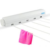 Corde à linge rétractable d&#39;intérieur, cintre de séchage de vêtements mural, étagère de séchage pour salle de bains Invisible