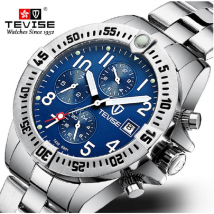 TEVISE de luxe hommes automatique mécanique montre hommes en acier inoxydable squelette étanche montre-bracelet Relogio Masculino en boîte