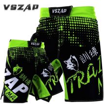 VSZAP Short de Boxe MMA homme vert Short de Boxe Muay Thai impression Short MMA combat grappin court coup de pied Gel Thai MMA Boxe vert