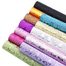 Feuilles de Faux cuir gaufré papillon Animal, couleur unie, tissu de cuir synthétique texturé, 20x33cm pour bricolage boucles d&#39;oreilles nœuds