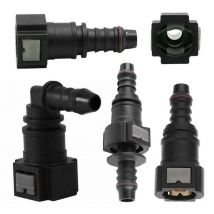 Coupleur de tuyau en caoutchouc | Auto, en Nylon/gaz, connecteur de ligne de carburant de voiture, connecteur de connexion rapide 7.89/9.89/11.8