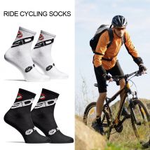 cyclisme chaussettes hommes Sports en plein air noir blanc respirant route vélos chaussettes
