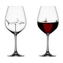Coupe en verre verre cristal européen requin vin rouge coupe en verre bouteille de vin verre à talons hauts requin rouge coupe de vin de fête de mariage
