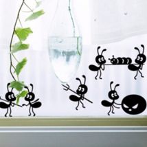 Autocollants muraux en verre roulant pour petits fourmis | Stickers muraux romantiques pour miroir et fenêtre, autocollants de dessins animés pour enfants, décoration de la maison