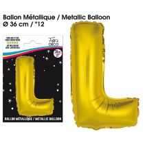 BALLON METALLIQUE OR LETTRE L