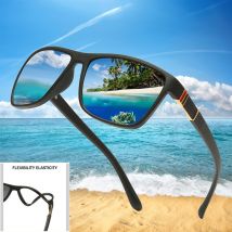 Pêche Polaroid lunettes de soleil carré Flexible conduite caoutchouc Tr90 carré lunettes de soleil polarisées lunettes de soleil pour femmes hommes