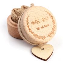 Boîte à bagues en bois de mariage/st valentin | Boîte porte-bagues, support rustique pour anneau de mariage, sans gravures