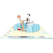 Bricolage cartes de voeux à la main anniversaire mariage Invitation 3D Up carte chat poisson L4MB