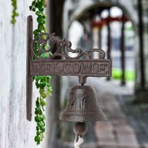 Sonnette de porte murale de bienvenue | En fonte de Style Antique, décoration de la maison