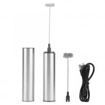 Mousseur à lait ménage électrique en acier inoxydable Rechargeable mousseur à lait mélangeur de cuisine mélangeur ustensiles de cuisine avec USB