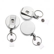 Bobine de Badge pour carte d'accès, chaîne rétractable carte de travail porte-clés bobine de certificat ID IC Clip Anti-perte 1 pièce