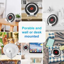 Lecteur CD Portable avec Bluetooth Radio FM montable au mur haut-parleurs HiFi intégrés avec télécommande prise casque
