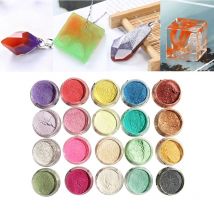 20 pièces/ensemble poudre nacrée manuel bijoux à bricoler soi-même remplissage cristal boue résine époxy couleur colorant Pigment PXPB