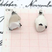 Boucles d'oreilles en forme de pingouin, 2 pièces, breloques en résine 3D, artisanat, pendentif en forme d'animaux, collier, porte-clés, résultats de bijoux