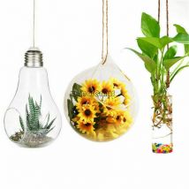 Vase de fleur en verre suspendu | Vase Transparent suspendu à la , conteneur de Terrarium, décor de mariage à domicile