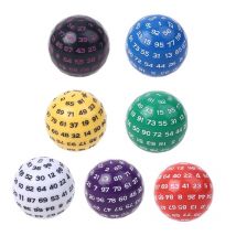 Dés polyédraux 100 faces D100 dés acryliques multi-faces pour jeu de société de Table