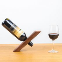 Porte-bouteilles de vin en noyer équilibré en bois massif, style japonais, support pour bouteilles de vin, décoration du salon