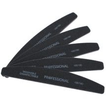 5 pièces Lime À Ongles 100/180 Ponçage Tampon Bloc Lavable Double-Côté Manucure Outil Nail Fichiers Set Gris/ blanc/Noir Bateau