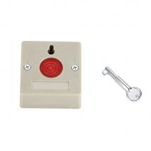 Mini bouton panique filaire 24V cc | Sécurité en plastique, pour la famille et le bureau, Mini alarme d'urgence, bouton poussoir de panique