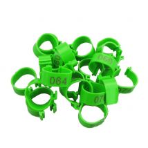 Anneaux de pattes de poulet, 100 pièces, étiquettes de pied, volaille, bandes de cheville, marqueurs numériques pour oiseaux gamehorse, canard de dinde 18mm