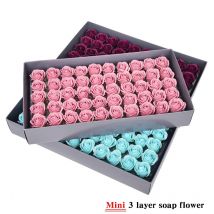 Mini têtes de savons artificielles adaptées à noël, boîte de Bouquet de fleurs pour noël, pour mariage, saint-valentin, décoration pour la maison