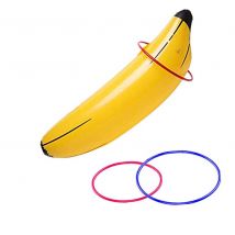 Jeu de fête de Bachelorette anneau de banane gonflable Kit de jeu anneaux de lancer en plastique pour lancer des jeux décorations de fête