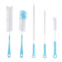 5 pièces brosses de nettoyage brosse de bouteille brosse en plastique 360 degrés tête rotative brosse de nettoyage enfant spécial bouteille brosse en verre