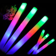 Bâtons lumineux pour fêtes LED, 12/15/24/30/60/120 pcs/lot, colorés bâton de mousse LED joyeux, doux, pour fêtes et fêtes, sans Logo