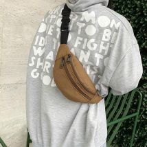 Sac de taille en toile décontracté unisexe sac de taille fonctionnelle sac de téléphone portable hommes et femmes ceinture pratique banane sac oreiller