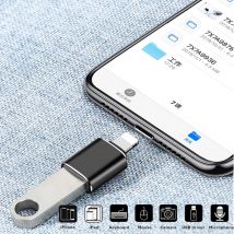 Iphone OTG adaptateur pour iPhone 11X8 7 6 Plus iPad Air Pro Mini pour lecteur Flash USB, souris lecteur de clavier en métal 3.0