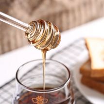 1Pc miel cuillère verre miel Dipper bâton sirop distributeur serveur 6 pouces verre miel cuillère bâton pour miel pot accessoires de cuisine