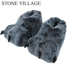 patte pantoufles drôle animaux pantoufles femmes hiver monstre griffe en peluche maison pantoufle hommes doux intérieur chaussures de sol