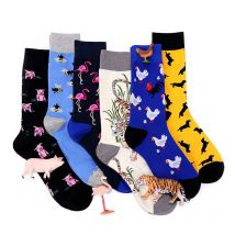 porc poulet abeille flamant rose tigre teckel Animal chaussettes hommes femmes drôle chaussettes heureux court coton fou mâle mignon chaussettes