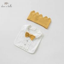 Dave Bella-bavoir pour bébés garçons | Avec cravate et chapeau, bavoir 100% coton, DBH10078