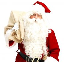 Perruque de père noël + ensemble barbe accessoire de déguisement déguisement de noël adulte