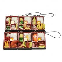 1pc en plastique Simulation Sushi porte-clés téléphone portable sangle lanière porte-clés