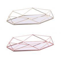 moderne contracté géométrie en fer forgé Art couleur dorée bougie Table décorations de ménage