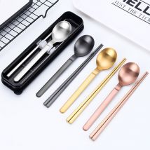 Portable fourchette cuillère voyage ensemble de couverts Portable voyage argenterie ustensiles gadgets inteligentes outils de cuisine accessoires