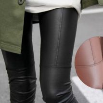 Imitation cuir pantalon femmes automne bas élastique cheville longueur pantalon taille haute mince slim pantalon Patchwork pantalon