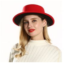 Femmes laine Fedora chapeau pour dame élégante Fascinator Jazz casquette large bord Simple église chapeau porc tarte chapeau taille 56-58CM