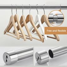 Dozzlor réglable en acier inoxydable rideau de douche Ploes ressort tige de Tension Rail pour vêtements serviettes rétractable fixe tige suspendue