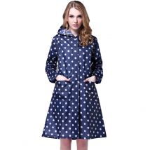 Kocotree Dot Lady Poncho femmes extérieur voyage imperméable à l'eau avec capuche pour femmes vêtements de pluie filles longue veste de pluie