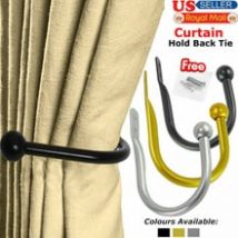 Support en forme de U pour rideau | Grand rideau , support de boucle, bras de cravate métallique fenêtre ronde, cintre de décoration murale, fournisseur de maison