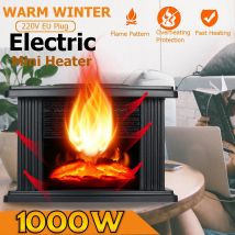 Hause Wärmer 1000W Elektrische Heizung Mini Handliche Flamme Warme Luft Fan Elektrische Heizung Gebläse Drehbare Heizung Herde EU Stecker