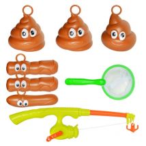 Bain piscine sourire caca caca tige Fishin jouet pour flotteurs bain toilette blague jeu d'anniversaire enfants pêche jeu jouets